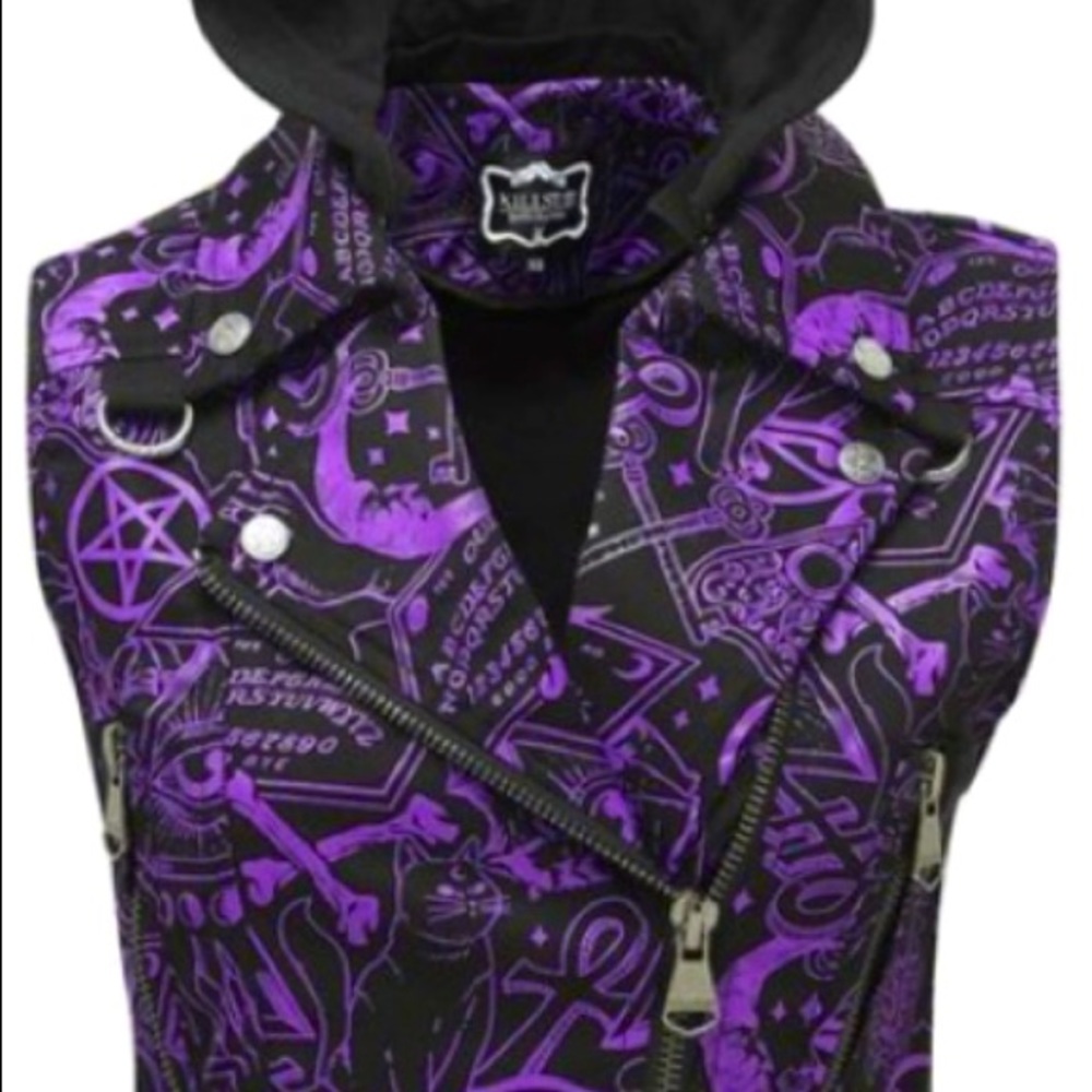 Killstar Miss Morbid Crop Biker Vest